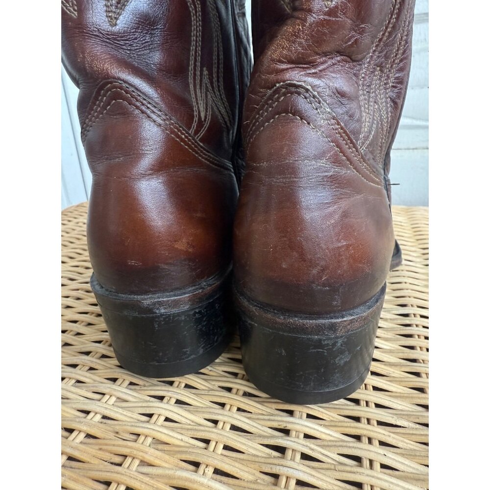 Vintage 80's Texas Brand Mens Western Boot Size 10D Leather - Picture 5 of 16